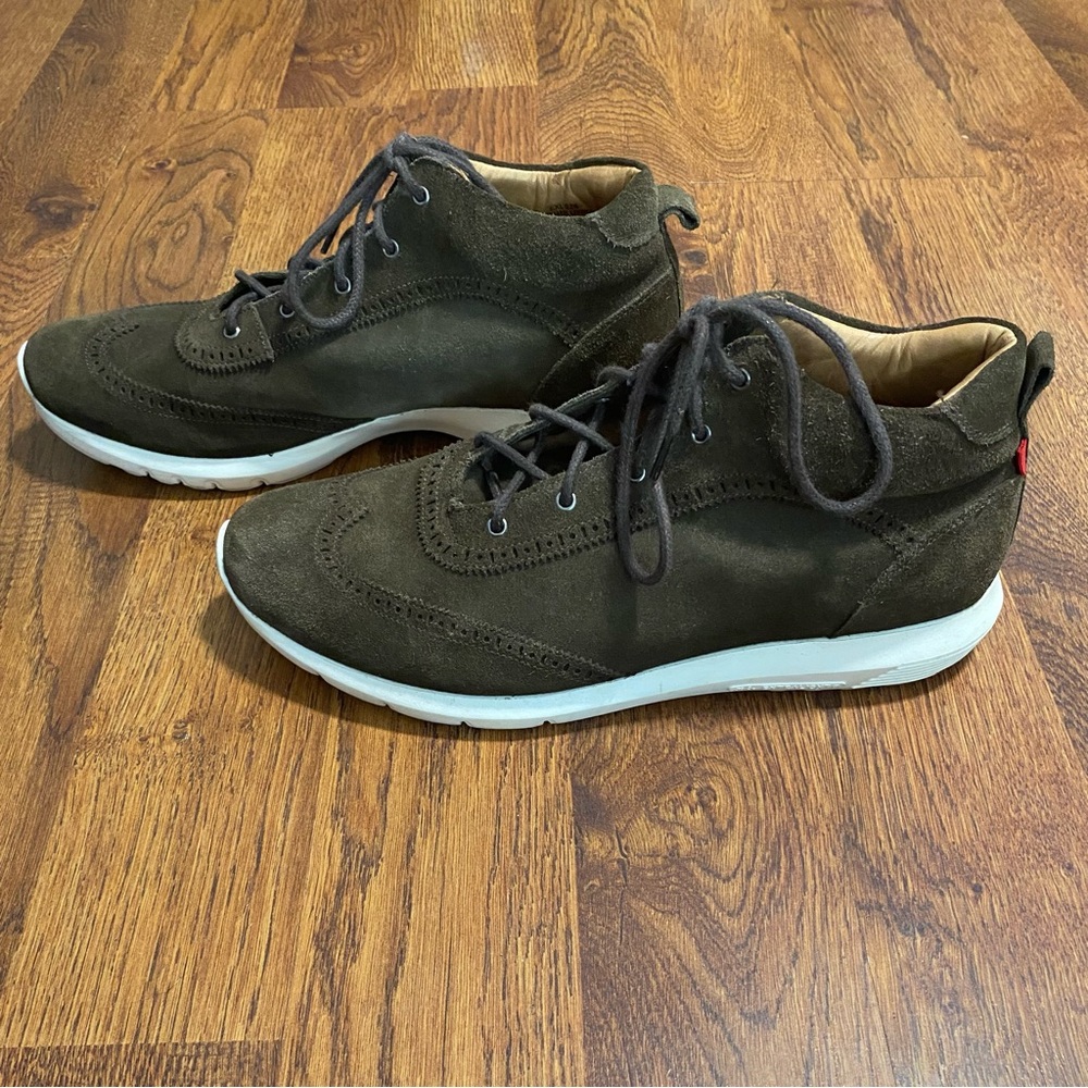 Marc Joseph Brown Suede Wingtip Shoes Sz 11.5 Leather Casual Dressy Preppy Light